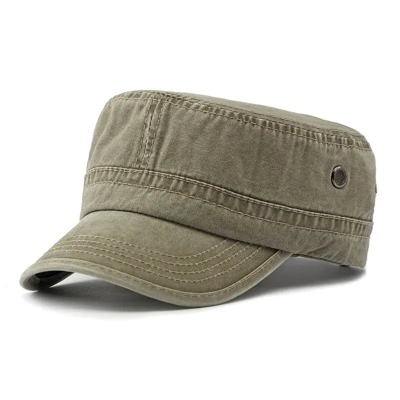 Gorra de cadete militar lavado, estilo vintage, para mujeres y hombres