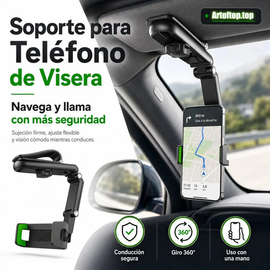 2 pieces 29€-🔥 Soporte giratorio y telescópico para teléfono en el coche