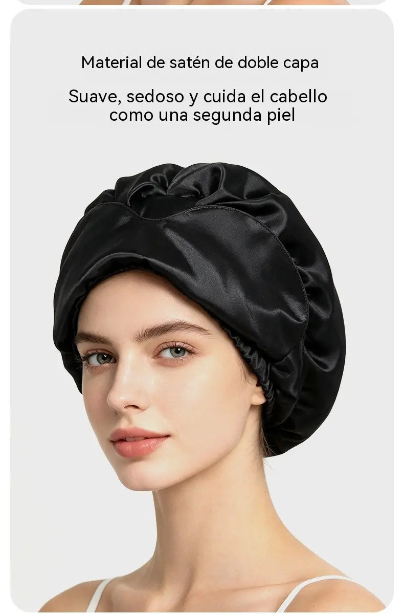 💤 ¡50% de descuento! Duerme más cómodamente mientras cuidas tu cabello: gorro de dormir de satén 2 en 1 (con antifaz incorporado).