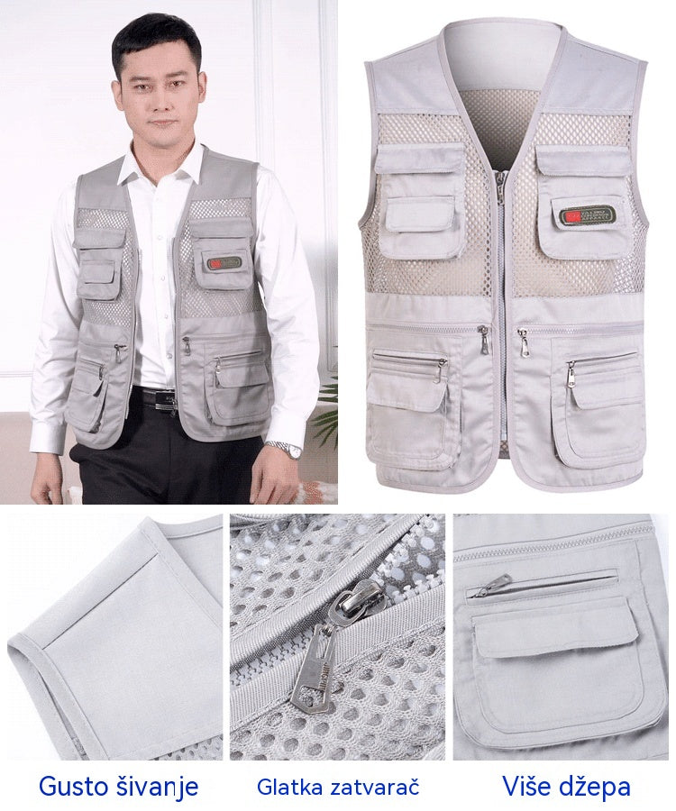 🔥Ležeran funkcionalni prsluk s više džepova【XL-4XL】
