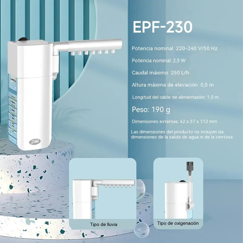 Filtro interno 3 en 1 y bomba para cambio de agua para acuarios