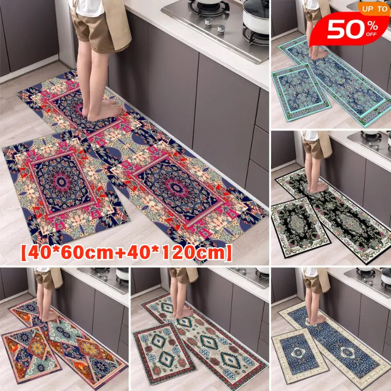🧽 (40*60 cm + 40*120 cm)2 piezas 29€✨ Alfombra de cocina de diatomita antideslizante súper absorbente