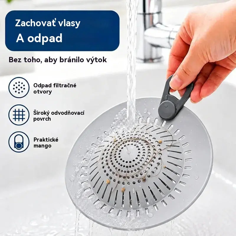 【4 kusy】Silikónové sitko do drezu - lapač vlasov