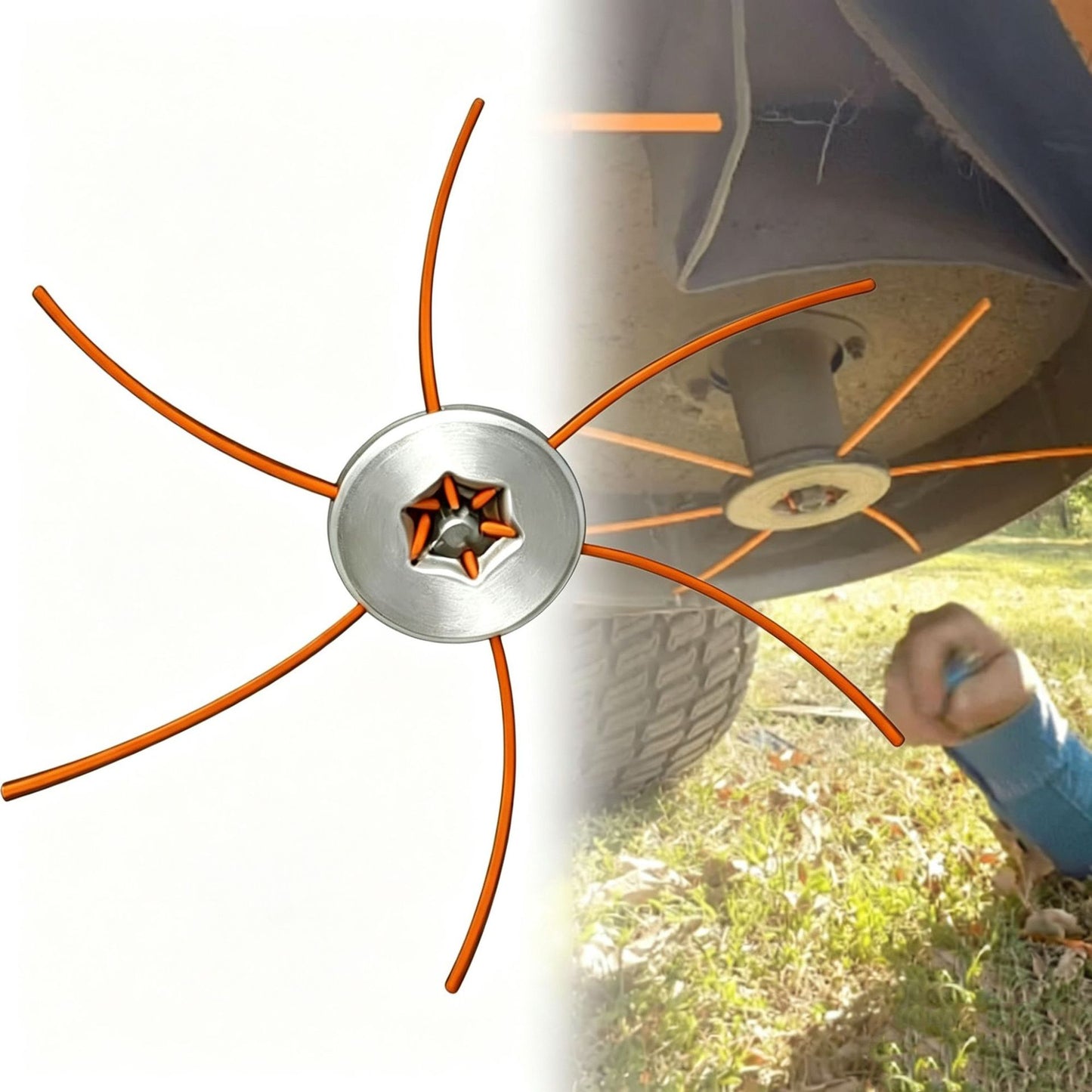 🌿 Cabezal de corte automático para cortacéspedes: fabricado en nailon, fácil de rellenar, ideal para el cuidado del césped y la jardinería 🔧