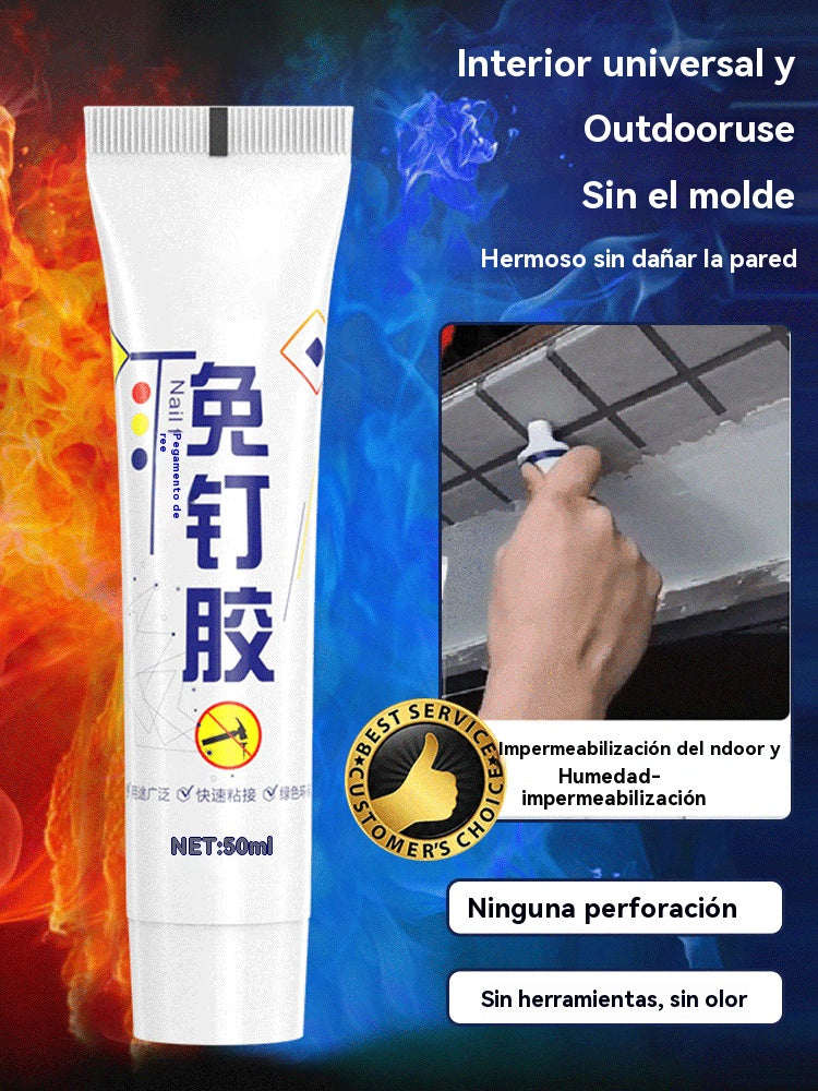 🧰📍【4 pieza 23 euros】Práctico adhesivo multiusos sin clavos: resistente al agua sin taladrar, se puede utilizar en metal, plástico, azulejos, cerámica, vidrio y madera.