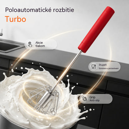 🥳Kúpte 1, získajte 1 zadarmo🥳(2 kusy) 21 eur za kus💞💪 50% zľava! Poloautomatická manuálna metlička na vajcia: stlačte a roztočte – nie je potrebná elektrina.