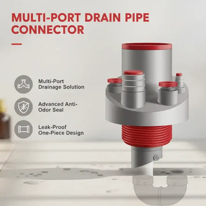 💥Solo hoy: 50% de descuento ⏰ Conector de tubería de drenaje multipuerto de fácil instalación