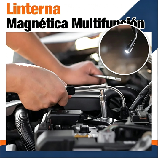 🛠🚗Magnetický nástroj na vyťahovanie predmetov pri opravách áut s ohybnou teleskopickou tyčou a LED svetlom 💡