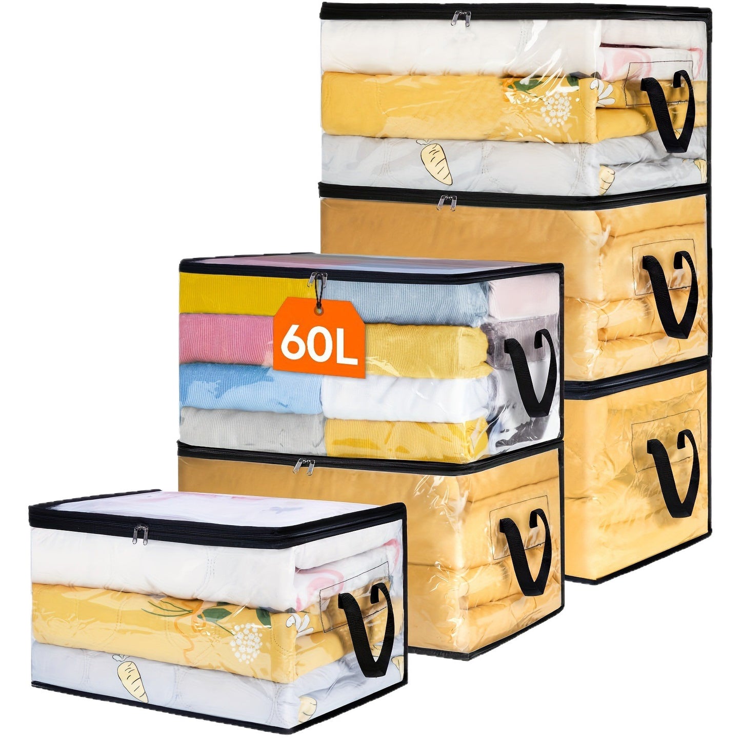 🏠3 komada 29 €🔥Vremenski ograničena ponuda: 49% popusta 📦Velika, čvrsta, debela, prozirna plastična vrećica za odjeću, selidbu i pohranu