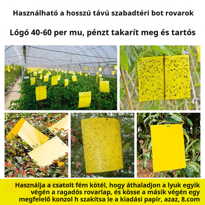 🔥【100 darab】--11500  Ft】【Időszakos ajánlat】💥 Sárga kétoldalas ragacsos rovarcsapda