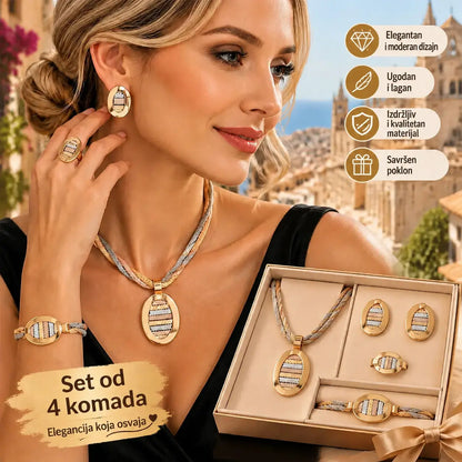 📢📢 50% POPUSTA! ⏰ Elegantni set nakita od 4 dijela s cirkonima