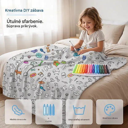 🎨Kreatívna sada na omaľovánky s pohodlnou dekou