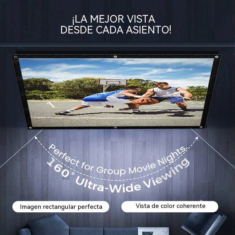📺 ¡50% de descuento por tiempo limitado! ✨ Pantalla de proyección de alta definición: 100 pulgadas en diagonal, superficie blanca mate, que ofrece una experiencia de cine en casa nítida y cristalina 🎬🌟