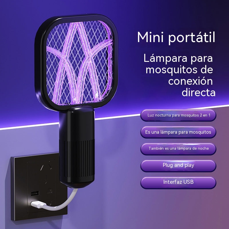 👍👍 2 piezas 25€--Raqueta eléctrica antimosquitos | Exterminador USB con luz UV