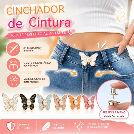 🌸🦋 COMPRA 5 Y LLÉVATE 5 GRATIS 🎁💜 Hebilla ajustable de cintura con forma de mariposa extraíble: sin herramientas, ajuste perfecto para jeans, faldas y vestidos ✨👗💃