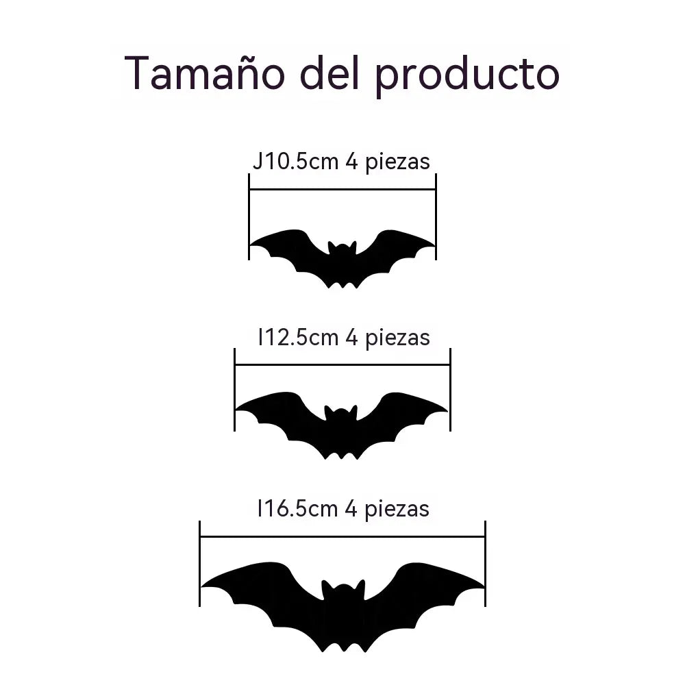 [12 luces LED para murciélagos] 26 euros🚨🚨Fiesta de Halloween con arañas y murciélagos en 3D y luces LED intermitentes.