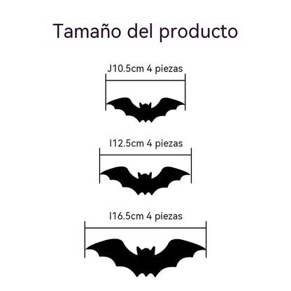 [12 luces LED para murciélagos] 26 euros🚨🚨Fiesta de Halloween con arañas y murciélagos en 3D y luces LED intermitentes.