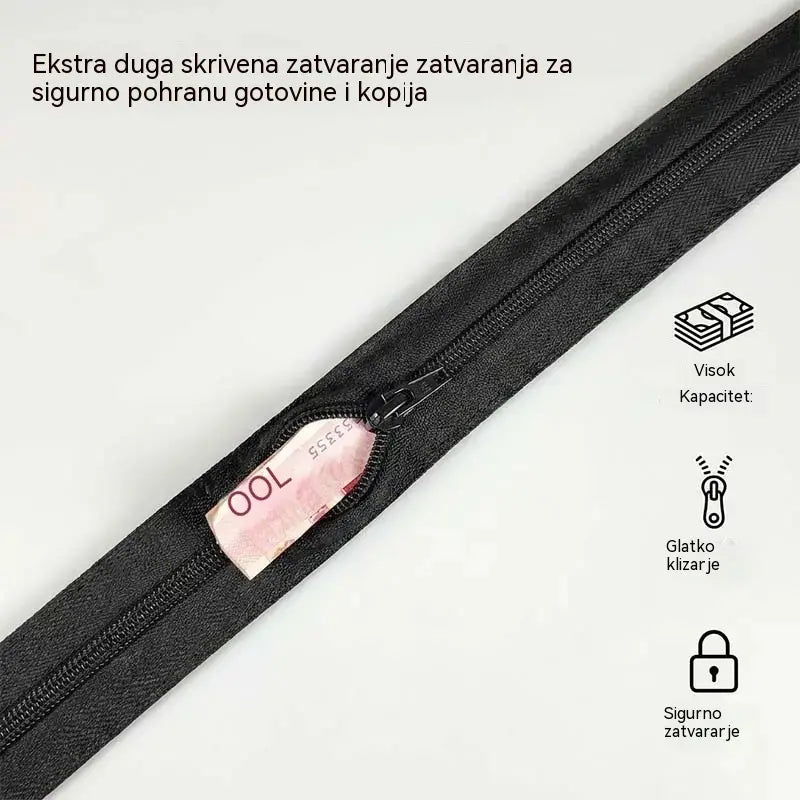 🔥【Duljina: 130 cm】Taktički putni pojas sa skrivenim džepom za novac
