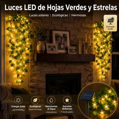💡💡Luces LED verdes con forma de vid para la decoración del hogar.