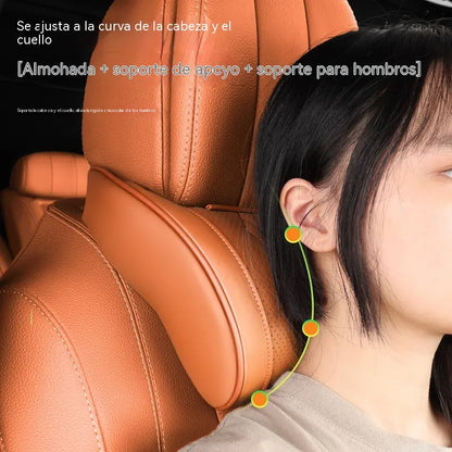 🛡️🚗 Cojín ergonómico de espuma viscoelástica para el coche — Alivia la tensión en el cuello y los hombros; ¡conduce sin fatiga! 💪😌