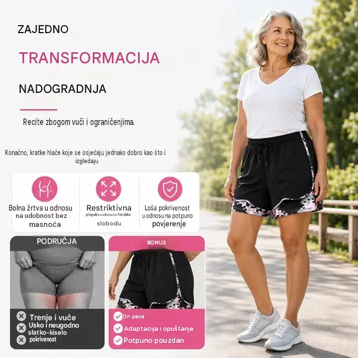 📢! ⏰Ženske ležerne sportske kratke hlače s ugrađenom podstavom
