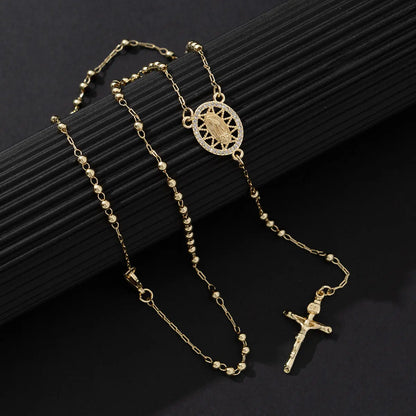 ✝️📿50% DE DESCUENTO✨ Collar con cruz vintage, elegante joyería de perlas