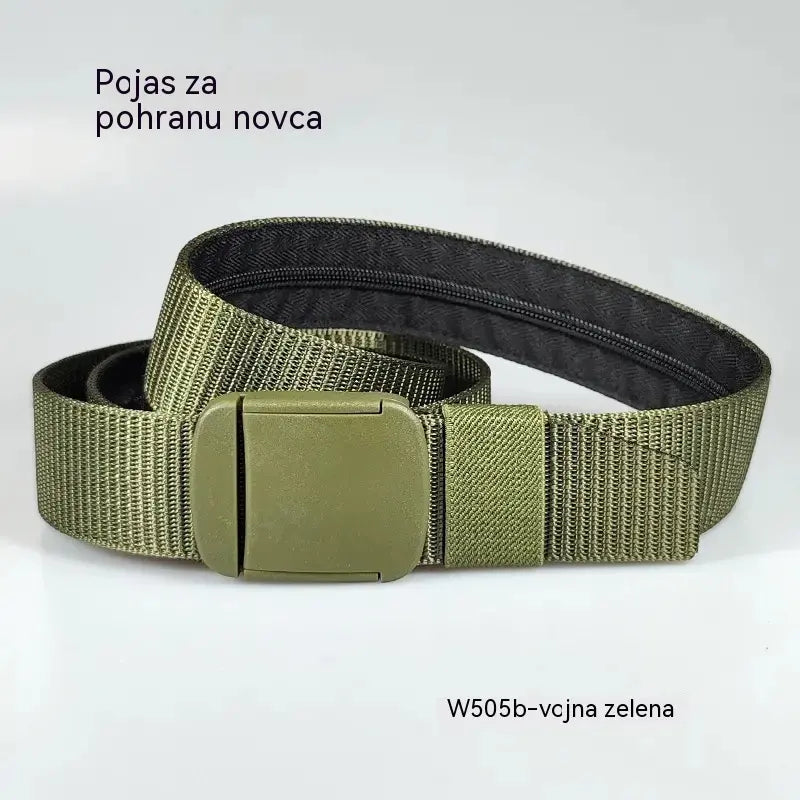 🔥【Duljina: 130 cm】Taktički putni pojas sa skrivenim džepom za novac