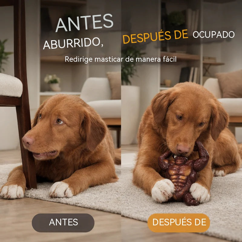 📢📢¡50% de descuento! ⏰ Juguete masticable para perros con forma de gorila, resistente y duradero.