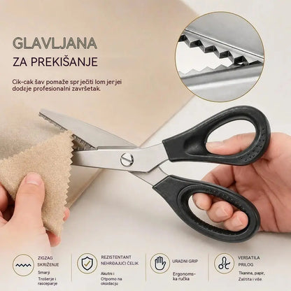 Cik-cak škare od nehrđajućeg čelika