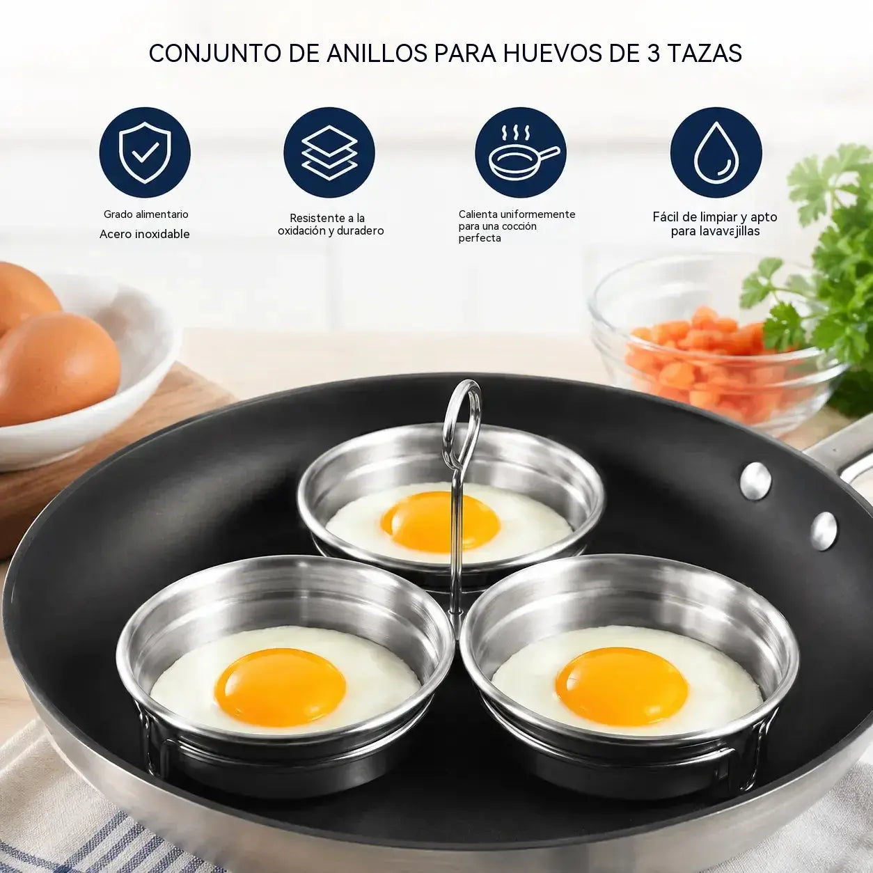 🥳Artículo más vendido de 2026🥳💞 ¡Más de 10.000 unidades vendidas! 🥚🎁 ¡50% de descuento! Cocedor de huevos de acero inoxidable
