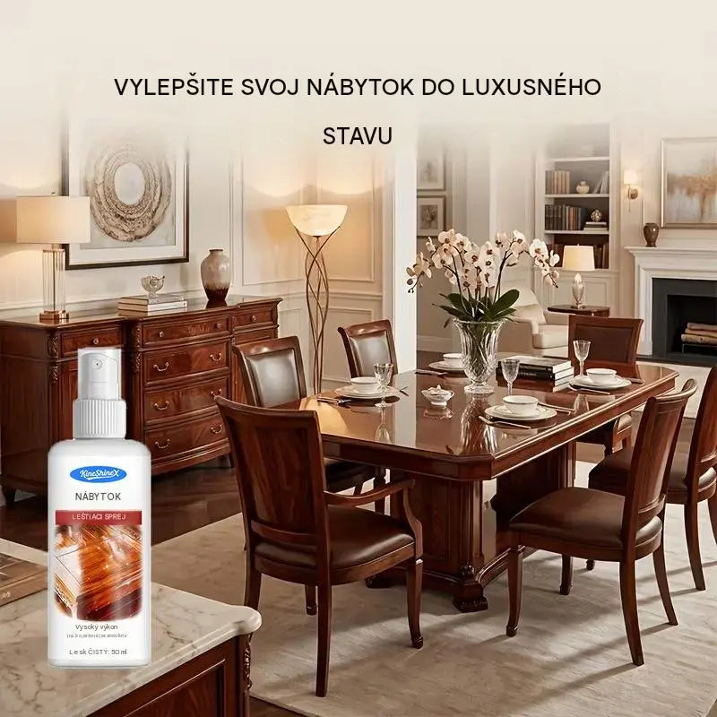 【Kúp 1 a získaj 1 zadarmo】Dve položky len za 22 eur🪑 ✨ Vysoko lesklý leštiaci prostriedok na nábytok obnovuje drevo a vinyl v priebehu niekoľkých sekúnd.