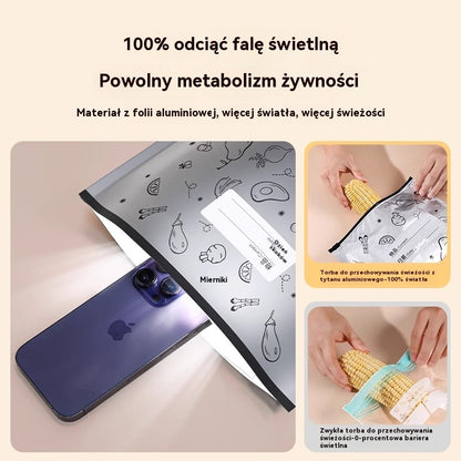 Aluminiowa torba spożywcza z zamknięciem strunowym