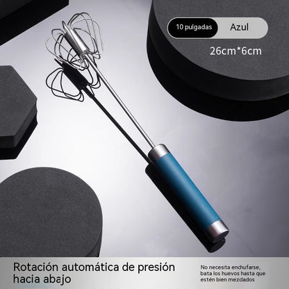 2 artículos 24€--Batidor de huevos semiautomático de acero inoxidable