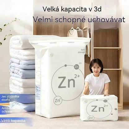 🧳【Sada 5 kusů】💨 Velký, stlačitelný vakuový úložný sáček: není potřeba pumpička, nepropustný a ideální pro úsporu místa v kufrech i doma ✈️
