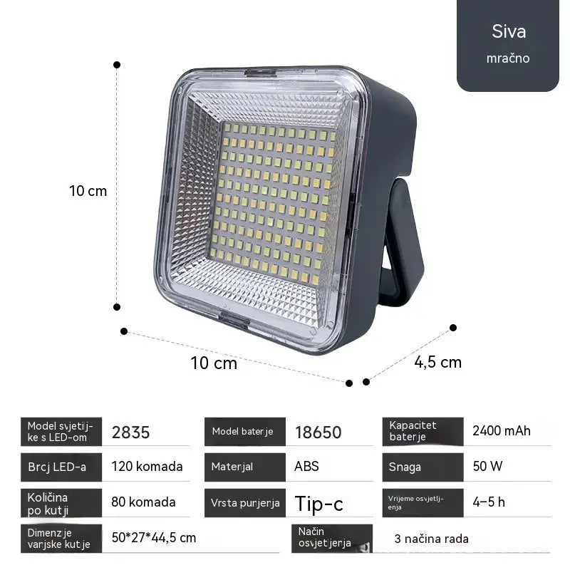 🔆🎒💡Solarna svjetiljka za šator i vanjska svjetiljka za hitne slučajeve visoke svjetline | Dugi vijek trajanja baterije | ABS materijal
