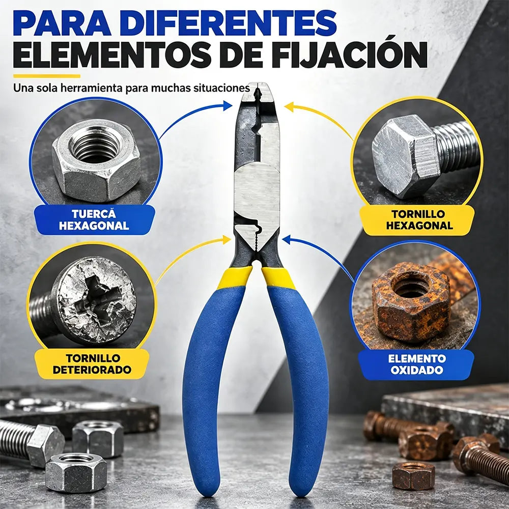 Alicates multifunción para extraer tornillos