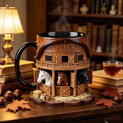 Taza personalizada con temática de establo