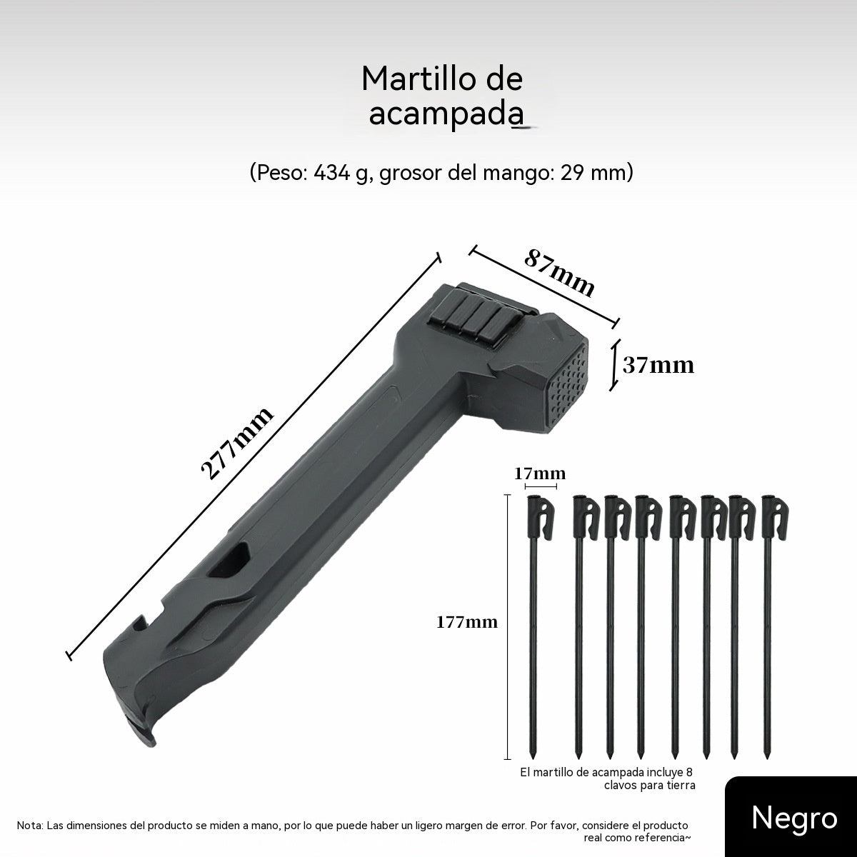 ⛺🔨Martillo multifuncional para camping | Clava y extrae estacas fácilmente