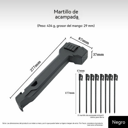 ⛺🔨Martillo multifuncional para camping | Clava y extrae estacas fácilmente