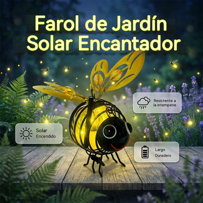 🐝 Lámpara colgante solar para jardín con forma de abeja