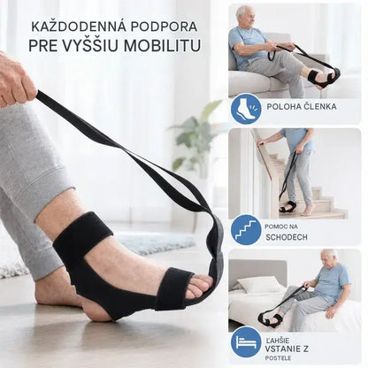 2 kusy za 23 €】Naťahovací pás a strečing väzov na jogu a fitness – priedušný a nastaviteľný popruh na členky a chodidlá, regeneráciu a flexibilitu