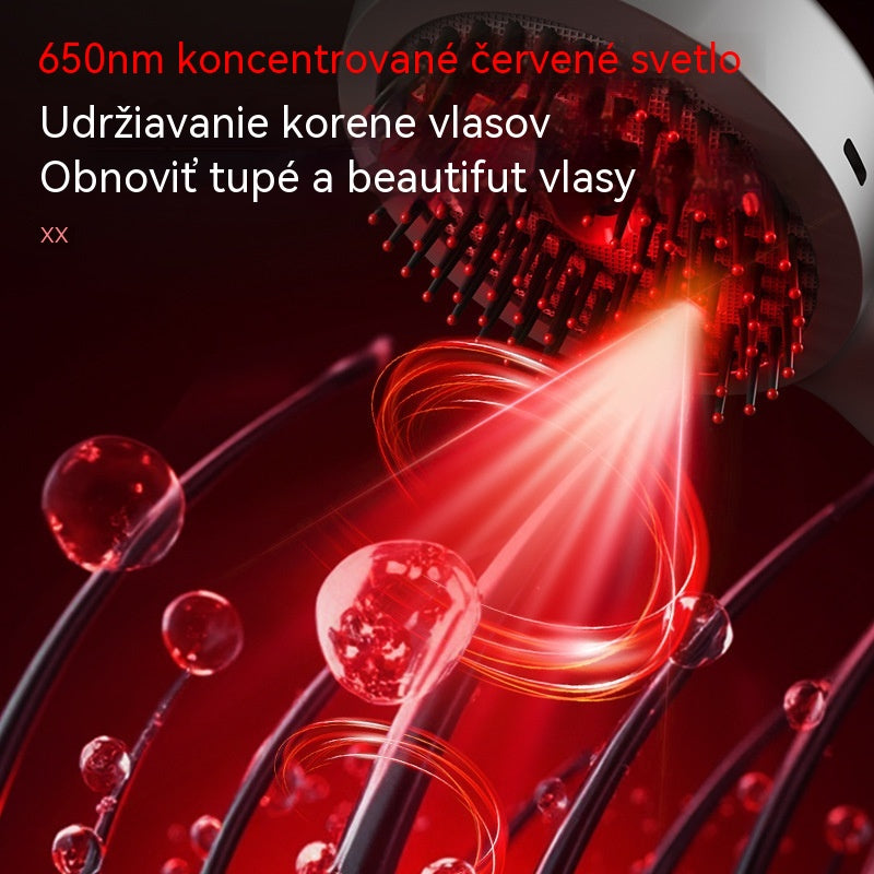 💆‍♀️Tento masážní hřeben s funkcí rozprašování dokáže uvolnit pokožku hlavy, je vhodný pro styling a domácí péči o vlasy a má také vibrační masážní funkci.