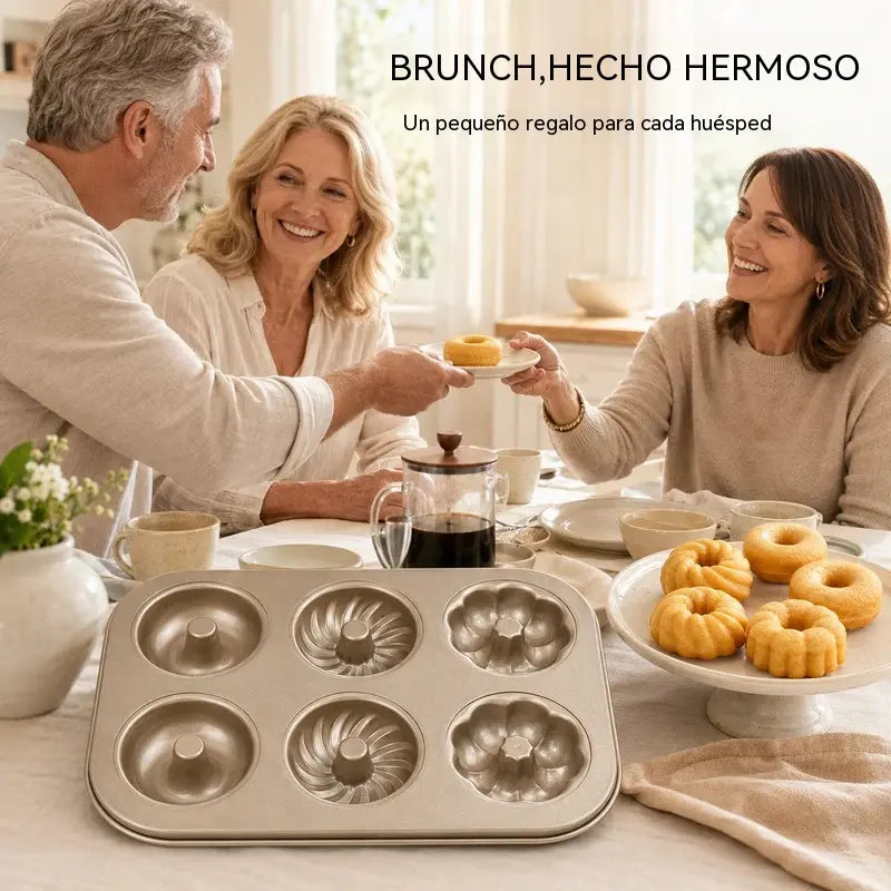 🥳¡Producto estrella!🥳💞 ¡Más de 10.000 unidades vendidas! Molde para mini pasteles en forma de anillo: tres formas, acero al carbono antiadherente. Hornea deliciosos postres: ¡consigue el tuyo ahora! ✅