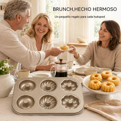 🥳¡Producto estrella!🥳💞 ¡Más de 10.000 unidades vendidas! Molde para mini pasteles en forma de anillo: tres formas, acero al carbono antiadherente. Hornea deliciosos postres: ¡consigue el tuyo ahora! ✅