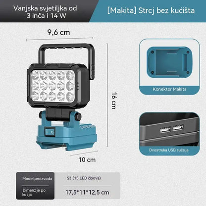 🔥💡Svjetilna lampa s litijevom baterijom i USB sučeljem, prikladna za scenarije poput popravka automobila.
