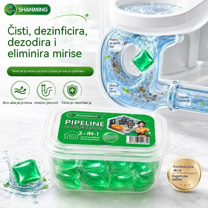 2 kutije (100 kapsula) za 23 €-Vodotopive kapsule za uklanjanje neugodnih mirisa iz odvoda – vrhunsko rješenje za sprječavanje širenja neugodnih mirisa u kupaonicama i kuhinjama.
