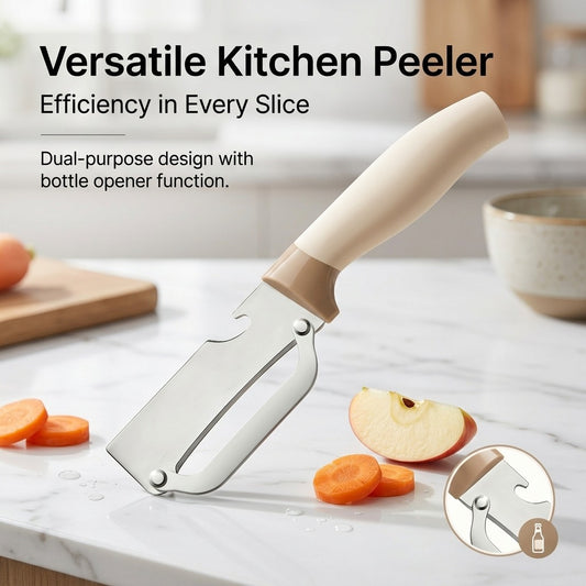 ✅Compra 1 y llévate 1 gratis (2 artículos) 🧅🔪 Pelador de cocina multifuncional: ¡Pela, corta verduras, abre botellas! 🔥
