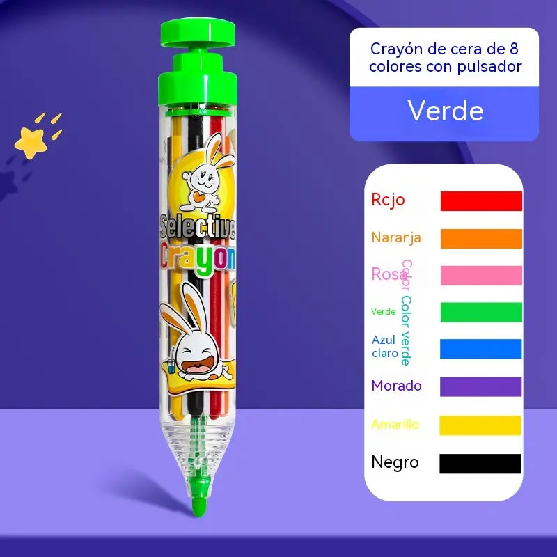 2 artículos por 26 €-Crayones retráctiles 8 colores para niños dibujo fácil y limpio