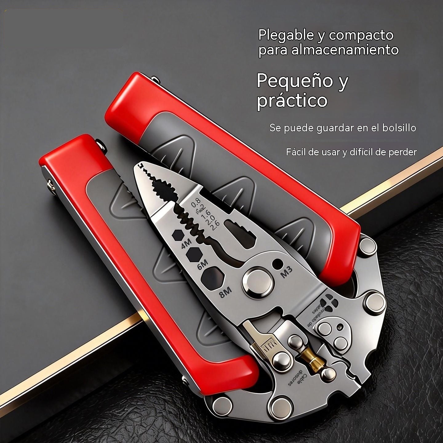 👍👍Pelacables multifuncional 25 en 1 con carga, pantalla digital, comprobación de voltaje, plegable y reforzado.