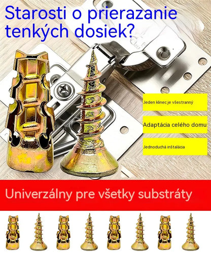 【🔥100 setova na rasprodaji】🧰⚒️ Popravak namještaja, kratki ekspanzijski vijci, popravak i ugradnja šarki za kamen/pločice/ormariće.